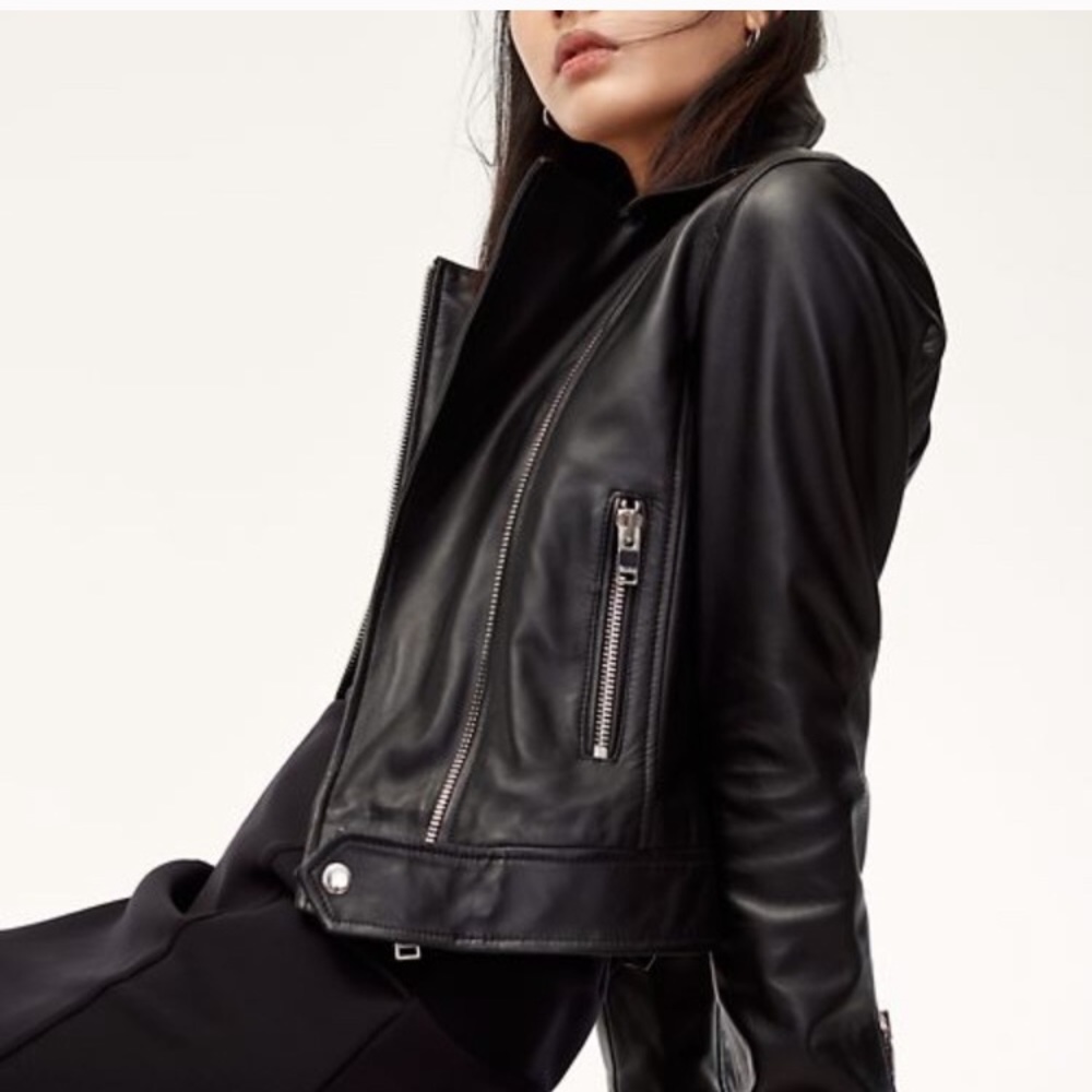SOLD Aritzia Mackage Kenya Black Leather Jacket - Picture 6 of 7